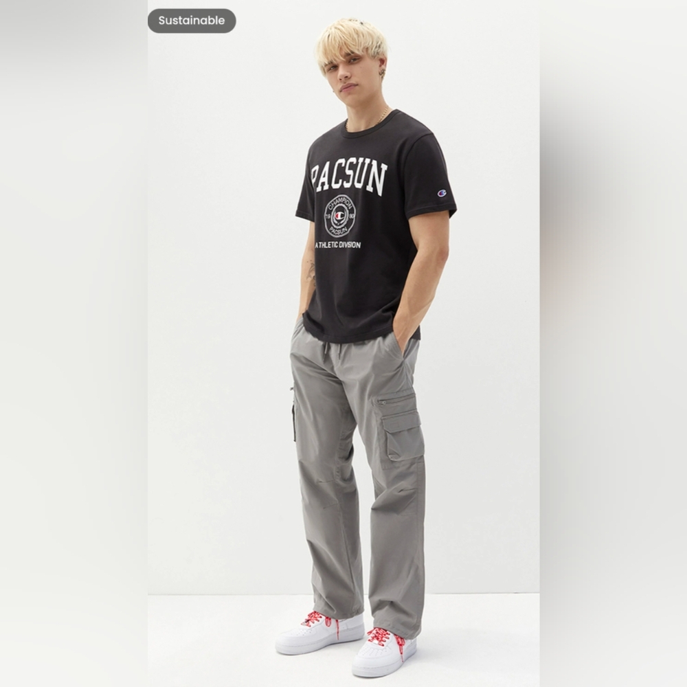 PacSun Oyster Gray Baggy Cargo Pants Sz.M